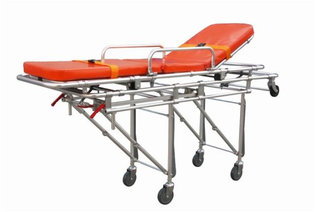 Emergency stretcher trolley / with adjustable backrest / mechanical / 3-section 159 kg | YXH-3A3 Zhangjiagang Xiehe Medical Apparatus & Instruments