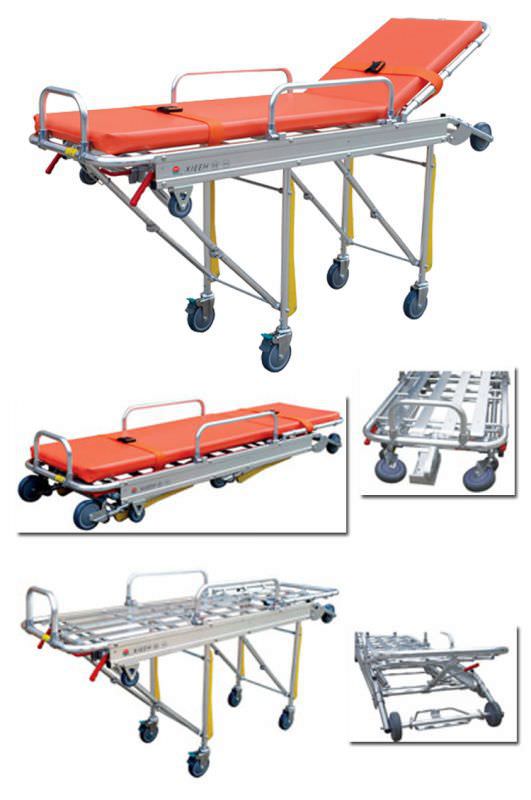Emergency stretcher trolley / with adjustable backrest / mechanical / 3-section 159 kg | YXH-3B Zhangjiagang Xiehe Medical Apparatus & Instruments