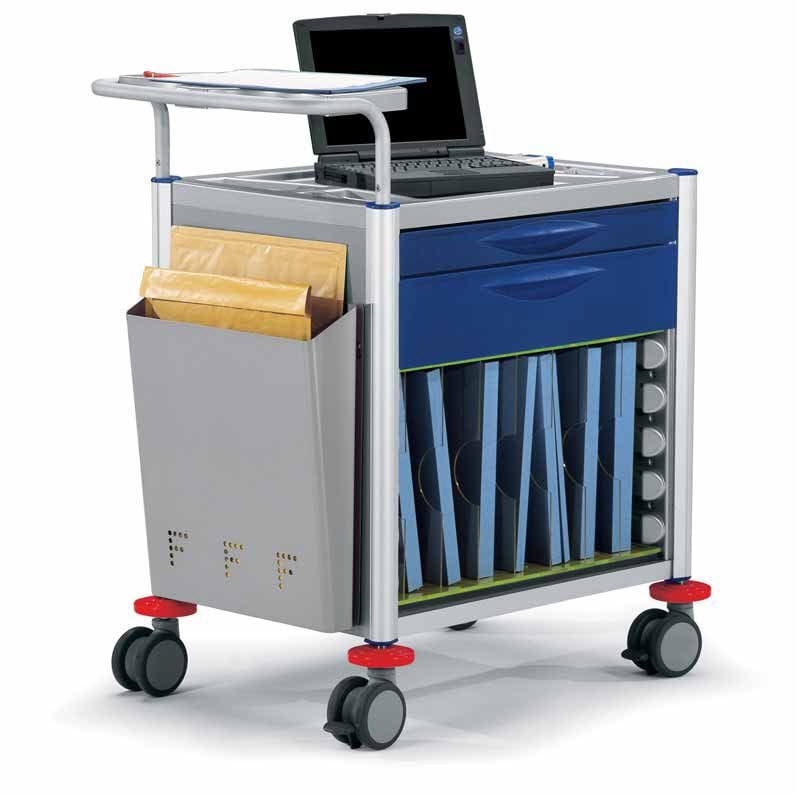 Medical record trolley / with drawer / horizontal-access 9CA1009 Favero Health Projects