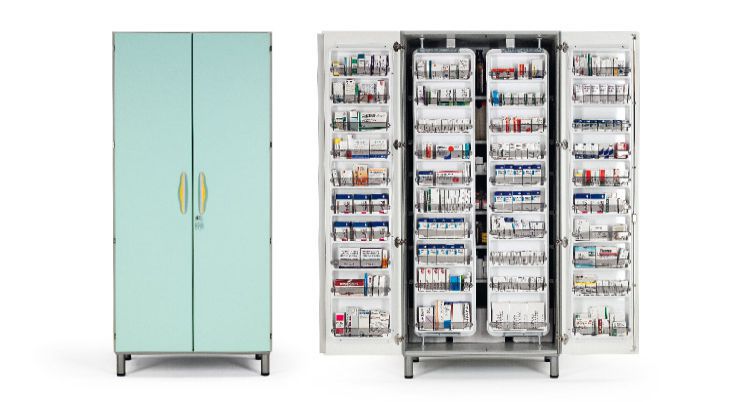 Health Management and Leadership Portal, Storage cabinet / medicine /  medicine / with swinging doors XE 5864 Favero Health Projects