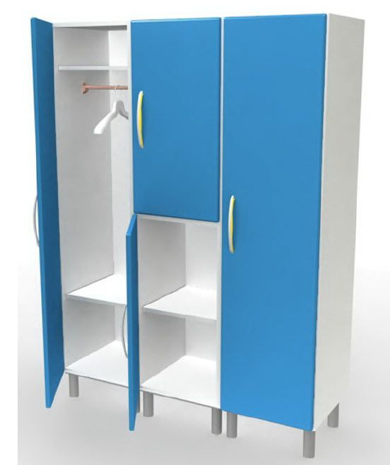 Medical cabinet / patient room / with clothes rack / with shelf 9AD0314 Favero Health Projects