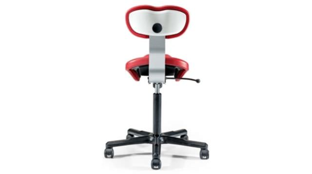 Medical stool / height-adjustable / on casters / saddle seat STRINGST Favero Health Projects