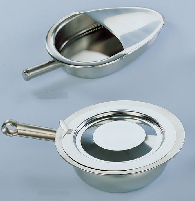 Stainless steel bedpan A8-333-000, A8-335-000 Titanox
