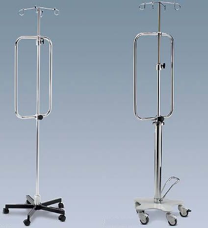 4-hook IV pole / telescopic / on casters / with infusion pump bracket M600698 Titanox