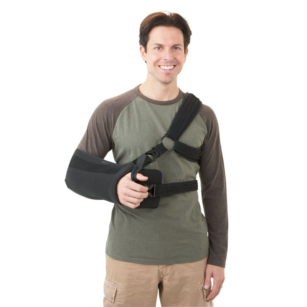 Arm sling with shoulder abduction pillow / human Atlas Universal Breg