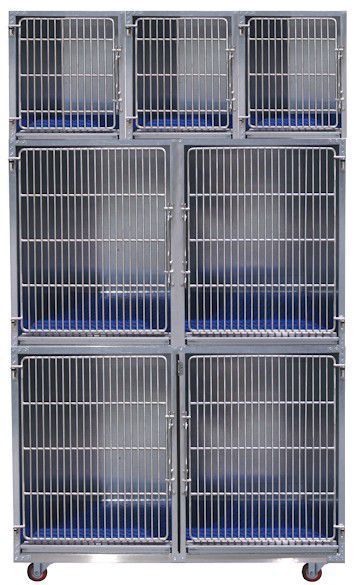 Stainless steel veterinary cage / 7-unit / 3-shelf Clean Tristar Vet