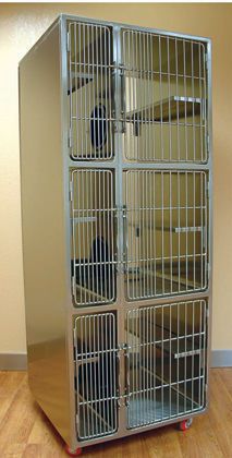 Stainless steel cat condo / 3-shelf 1200-50 Tristar Vet