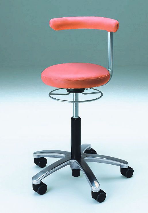 Dental stool / height-adjustable / on casters / with backrest DX-004A Takara Belmont Corporation