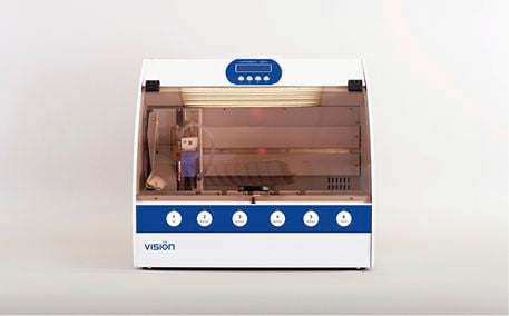 Staining automatic sample preparation system / for hematology / slide V-Chromer® III West Medica