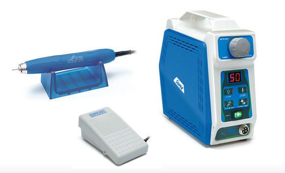 Dental laboratory micromotor control unit / pedal-operated / with handpiece / complete set BLP6 + BLH1 (50,000 R.P.M.) Daeyoung Precision