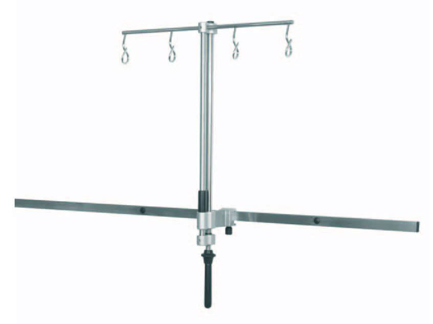 4-hook IV pole / telescopic / rail-mounted 519108 TLV Healthcare