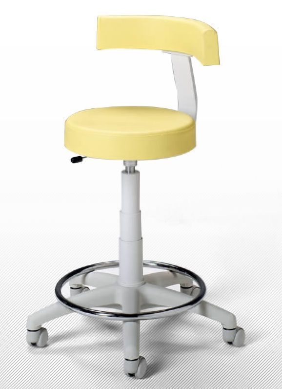 Dental stool / height-adjustable / on casters / with backrest CL ZILFOR