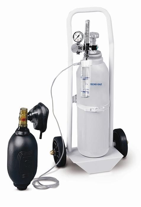 Oxygen therapy system with oxygen cylinder Air-Ox TECNO-GAZ