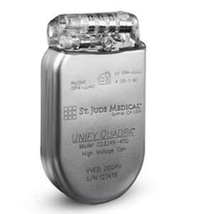 Implantable cardiac stimulator / resynchronization / cardioverter-defibrillator / automatic Unify Quadra™ CRT-D St. Jude Medical