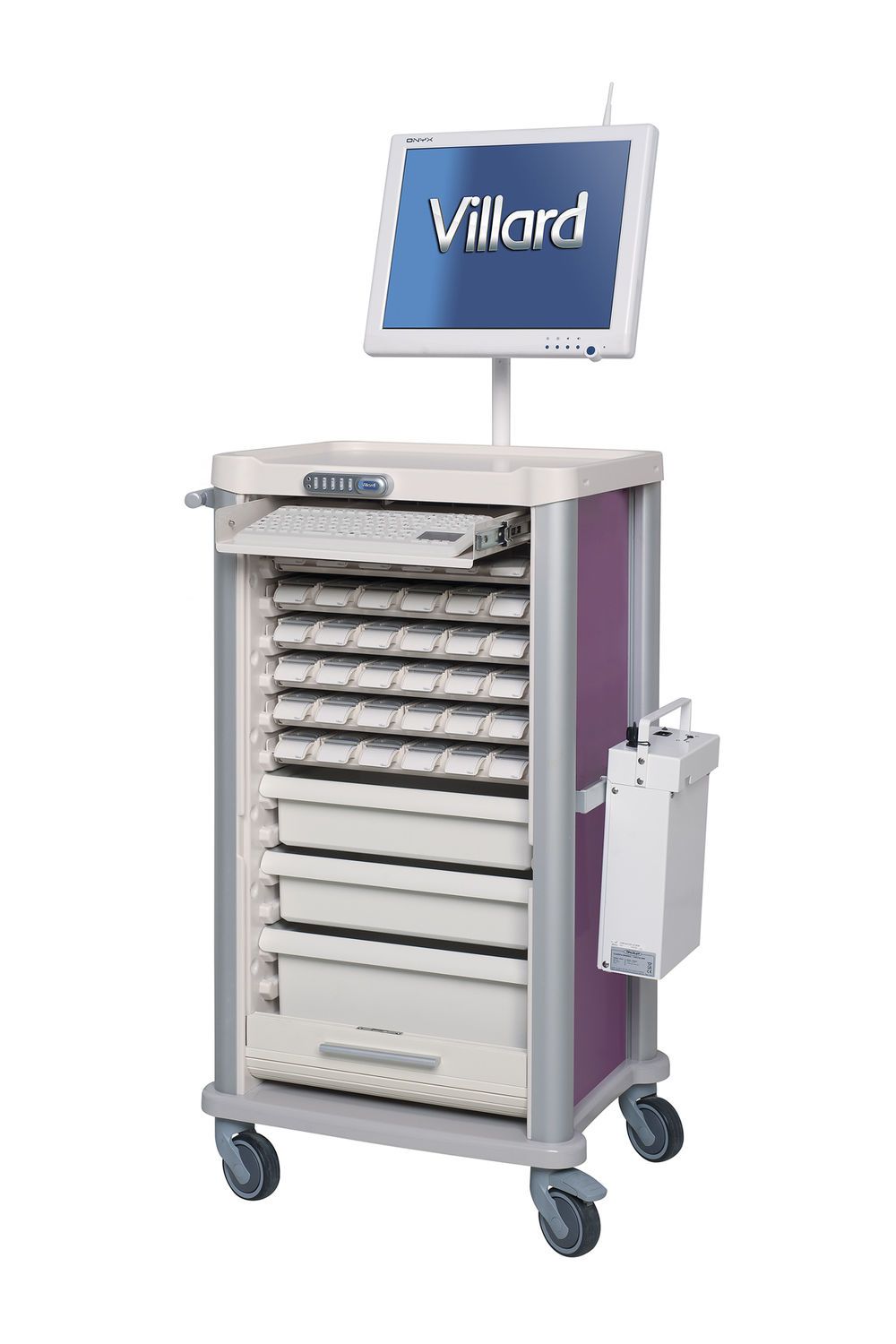 Medical computer cart / battery-powered / medicine distribution 1005.02 VILLARD