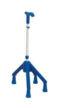 Quadripod walking stick / T handle / height-adjustable 42170 - ALUX Chinesport