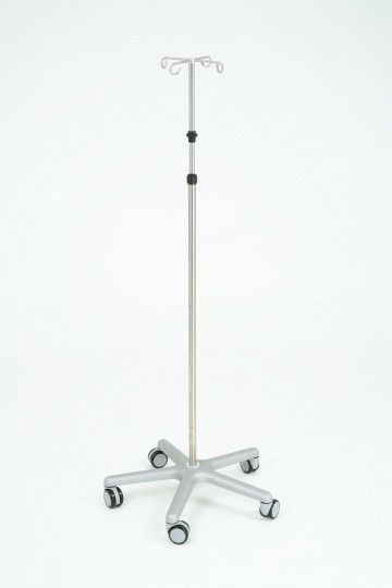 4-hook IV pole / telescopic / on casters 254 series Anetic Aid