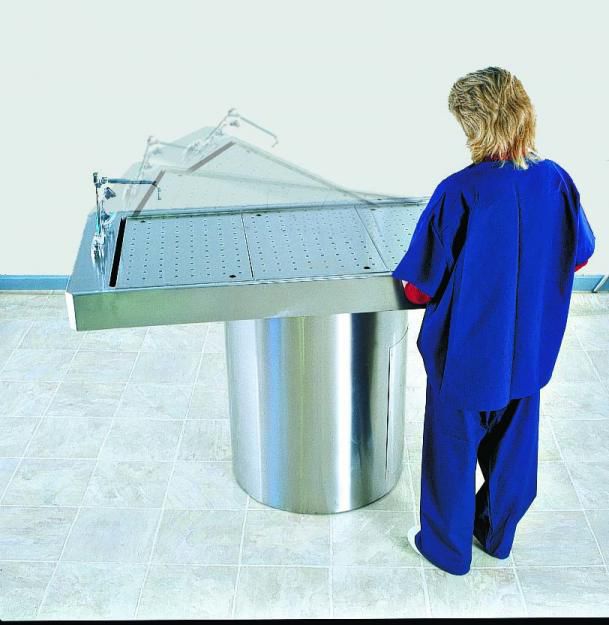 Necropsy table / stainless steel / rotating / with downdraft ventilation OA500 Mopec