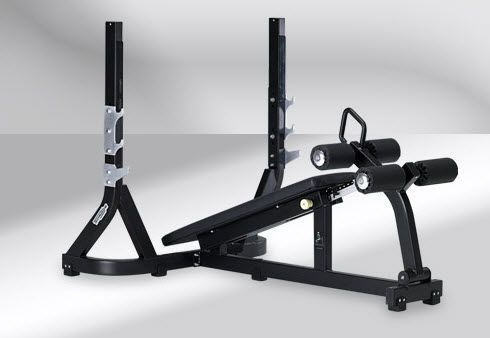 Weight training bench (weight training) / traditional / inverted / with barbell rack Pure Strength Technogym