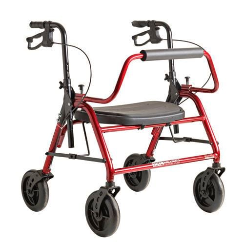 4-caster rollator / bariatric / with seat / height-adjustable max. 295 kg COBI XXL-Rehab