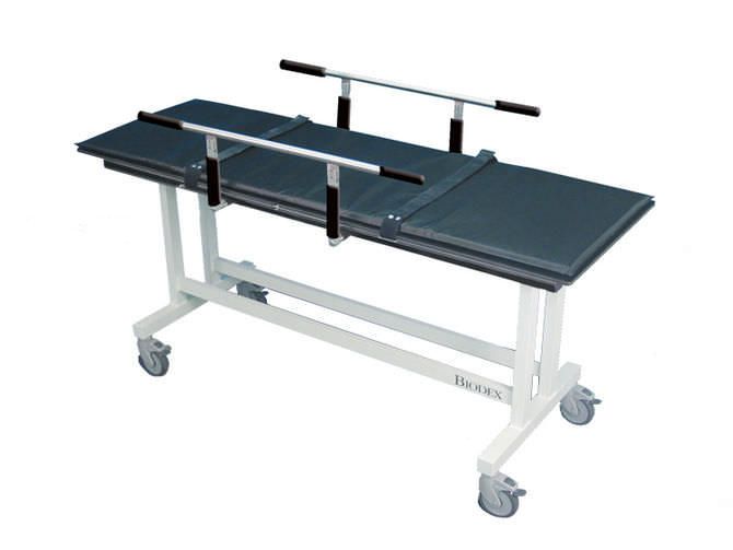 Transport stretcher trolley / non-magnetic / mechanical / 2-section BIODEX