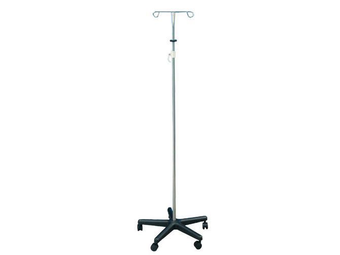 2-hook IV pole / telescopic / non-magnetic / on casters BIODEX