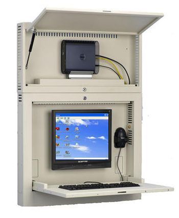 Medical computer workstation / wall-mounted / recessed PC602 Cura Carts