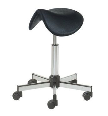 Medical stool / height-adjustable / on casters / saddle seat 6501CHR CARINA
