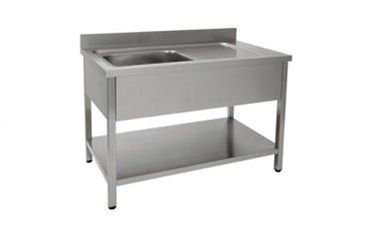 Work table / stainless steel / with sink 2.12.005 Lubb