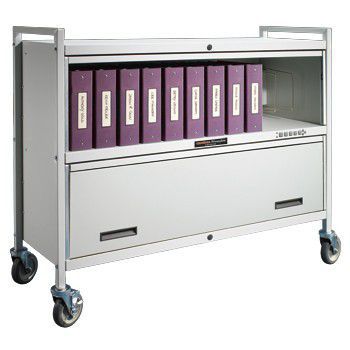 Medical record trolley / closed-structure / horizontal-access / secure Privacyline™ 4824-EL Carstens
