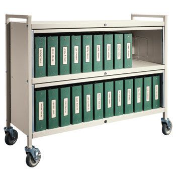 Medical record trolley / closed-structure / horizontal-access / secure Privacyline™ 4824-00 Carstens