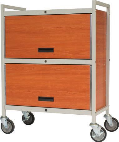 Medical record trolley / closed-structure / horizontal-access / secure Privacyline™ 4822-ELWC Carstens