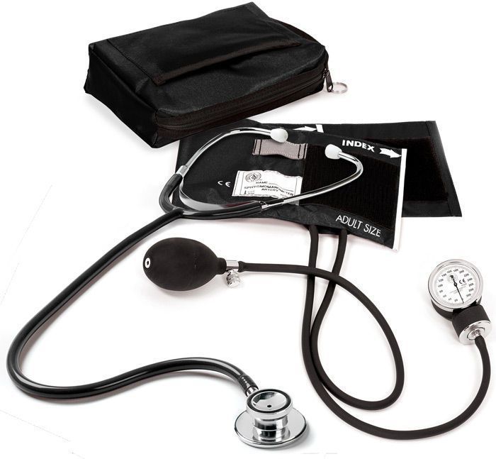Cuff-mounted sphygmomanometer / with stethoscope A3 Prestige Medical