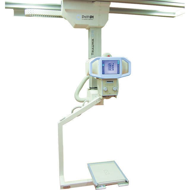 Radiography system (X-ray radiology) / digital / for multipurpose radiography / with ceiling-suspended telescopic tube-stand Trauma DR PLUS Delft DI