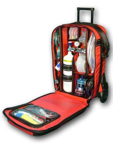 Emergency medical bag / with trolley / back TROLLEY Teutotechnik