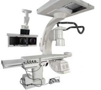 Fluoroscopy system (X-ray radiology) / for cardiovascular fluoroscopy / with floor-mounted C-arm WINMEDIC2000 Lepu Medical Technology