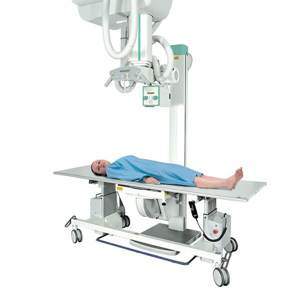 Radiography system (X-ray radiology) / digital / for multipurpose radiography / with ceiling-suspended telescopic tube-stand DR BMI Biomedical International