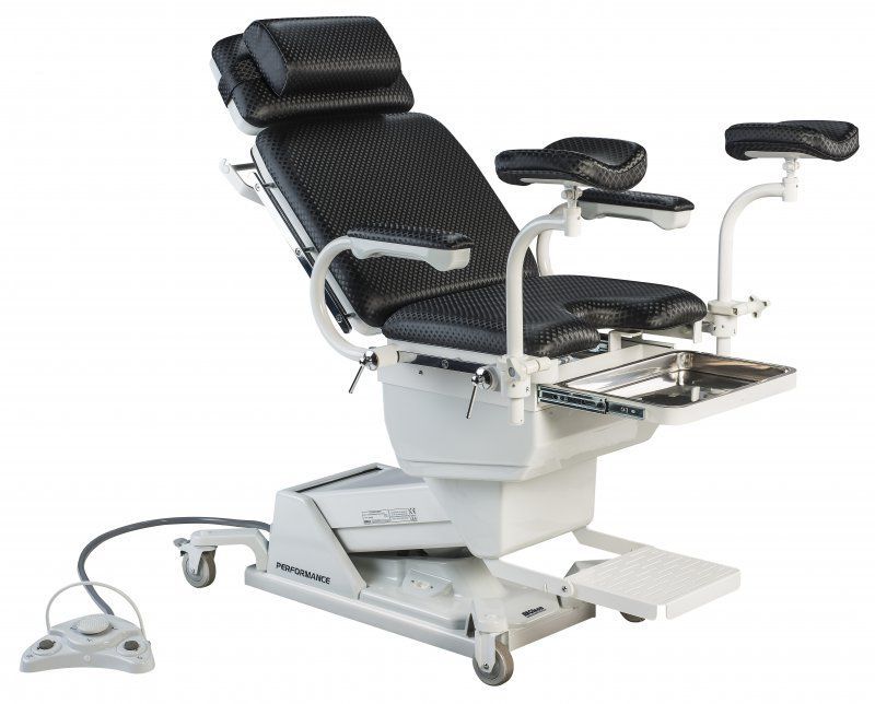 Gynecological examination chair / electrical / on casters / height-adjustable Performance Olsen Indústria e Comércio