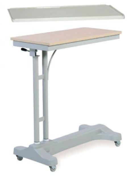Overbed table / on casters / height-adjustable K058 Kenmak Hospital Furnitures