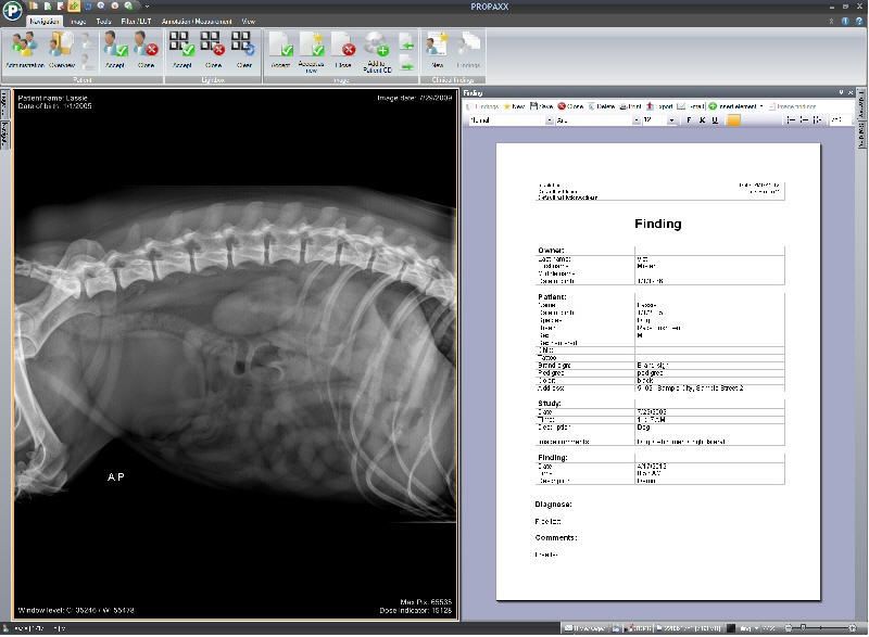 Veterinary medical picture archiving and communication system (PACS) PROPAXX VET PROTEC