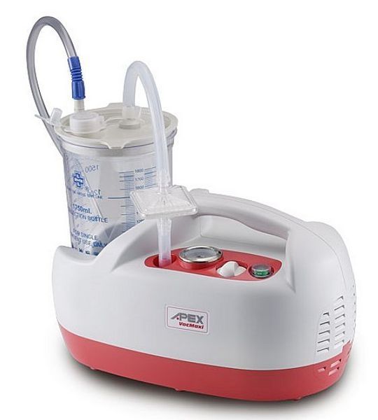 Electric mucus suction pump / handheld 46 l/mn, 600 mmHg | VacMaxi Apex Medical