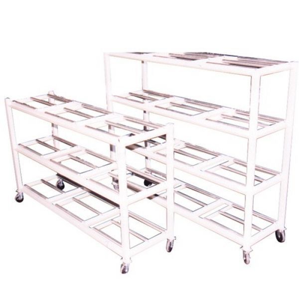 Mobile shelving unit / mortuary storage / 3-shelf Affordable Funeral Supply