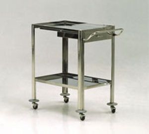 Instrument table / on casters / stainless steel / 2-tray 35101 PT. Mega Andalan Kalasan