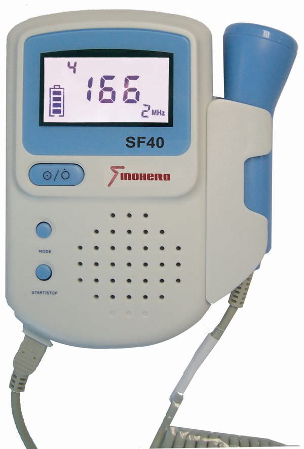 Fetal doppler / pocket / with heart rate monitor SF40 Sino-Hero