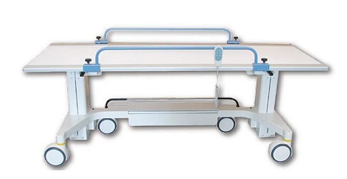 Transport stretcher trolley / X-ray transparent / height-adjustable / electrical EVO002 ARCOM