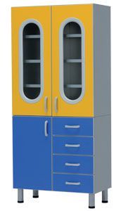 Medical instrument cabinet with drawer 23-PA248 VERNIPOLL SRL