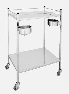 Dressing trolley / stainless steel / 2-tray ME.1840 JMS Mobiliario Hospitalar