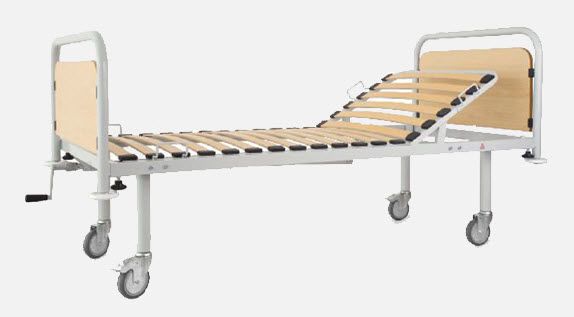 Homecare bed / mechanical / on casters / 2 sections Cm.6060 JMS Mobiliario Hospitalar