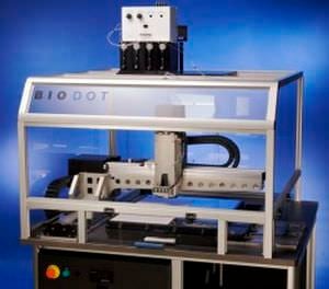 Microplate dispenser for high throughput biochip manufacturing AD6020 BioDot