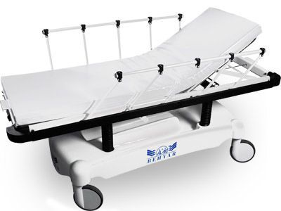 Transport stretcher trolley / height-adjustable / mechanical / 2-section BS100 Behyar Sanaat Sepahan